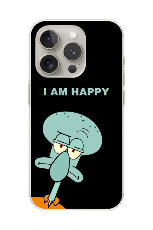 İphone 15 Pro Uyumlu Şeffaf Kılıf Sponge Bob Tasarımlı 3