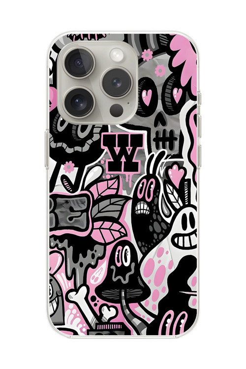 İphone 14 Pro Uyumlu Şeffaf Kılıf Graffiti 10 Tasarımlı