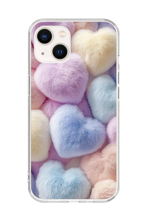 İphone 14 Uyumlu Şeffaf Kılıf Peluş Tasarımlı