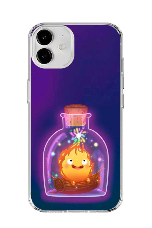 İphone 12 Uyumlu Şeffaf Kılıf Howls Moving Castle Tasarımlı 2
