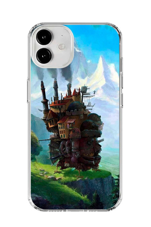İphone 12 Uyumlu Şeffaf Kılıf Howls Moving Castle Tasarımlı 1