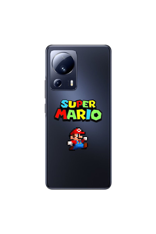 Xiaomi Mi 13 Lite Uyumlu Şeffaf Kılıf 2 Mario Tasarımlı