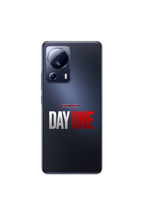 Xiaomi Mi 13 Lite Uyumlu Şeffaf Kılıf One Day/Day One Tasarımlı