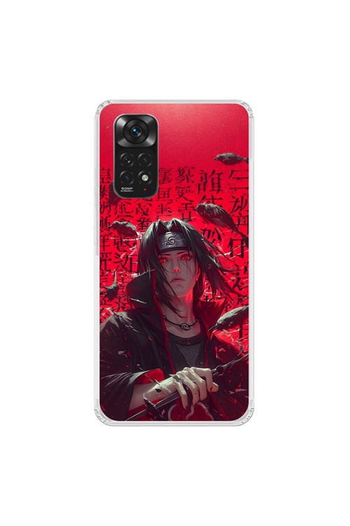 Xiaomi Redmi Note 11 Uyumlu Şeffaf Kılıf Naruto Itachi Tasarımlı