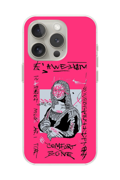 İphone 14 Pro Uyumlu Şeffaf Kılıf Graffiti 1 Tasarımlı