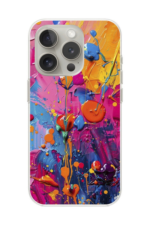 İphone 14 Pro Uyumlu Şeffaf Kılıf Graffiti 3 Tasarımlı