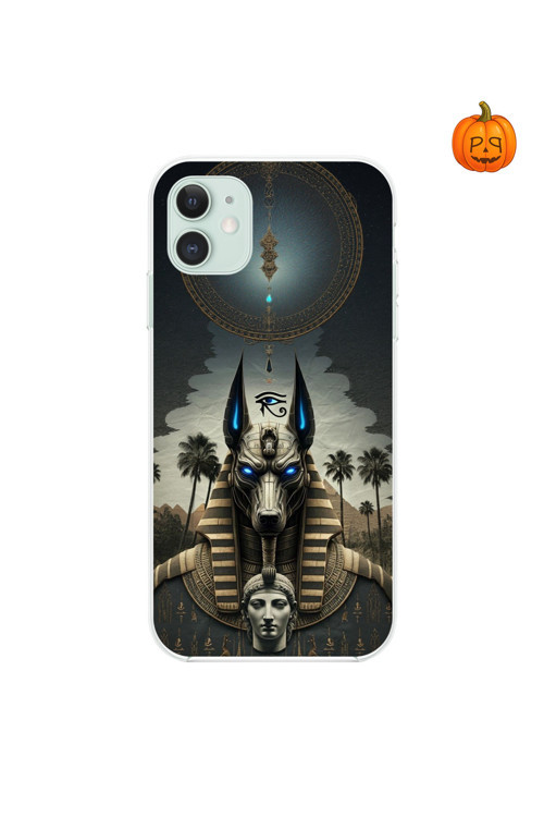 İphone 11 Uyumlu Şeffaf Kılıf Antik Mısır 5 Tasarımlı