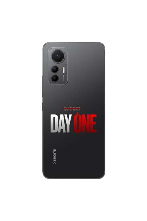 Xiaomi Mi 12 Lite Uyumlu Şeffaf Kılıf One Day/Day One Tasarımlı
