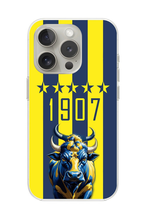 İphone 12 Pro Uyumlu Şeffaf Kılıf Şeffaf 1907 Boğa Tasarımlı