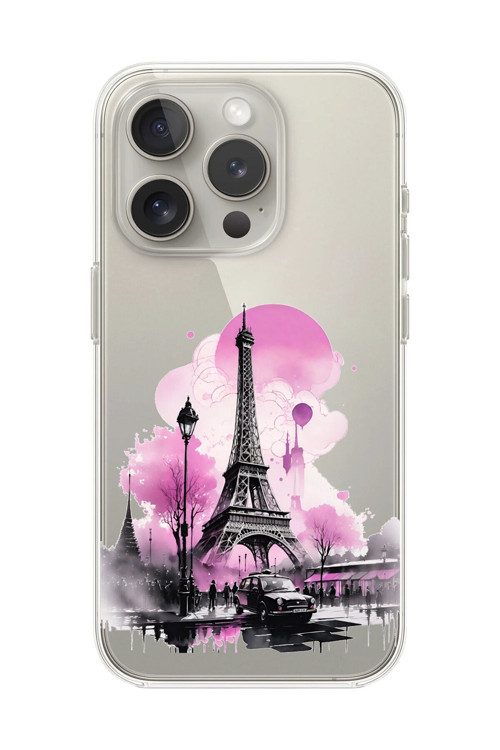İphone 12 Pro Max Uyumlu Şeffaf Kılıf Paris 1 Tasarımlı