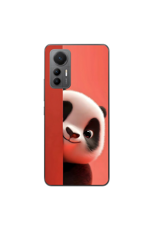 Xiaomi Mi 12 Lite Uyumlu Şeffaf Kılıf 4 Peluş Panda Tasarımlı