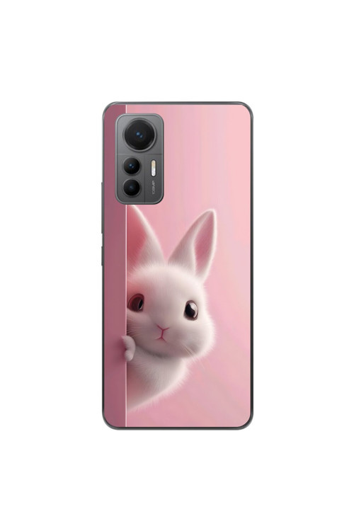 Xiaomi Mi 12 Lite Uyumlu Şeffaf Kılıf 5 Peluş Tavşan Tasarımlı