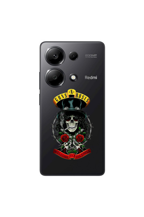 Xiaomi Redmi Note 13 Pro Uyumlu Şeffaf Kılıf Guns N' Roses Tasarımlı