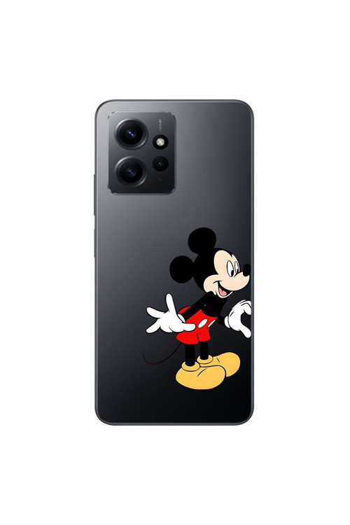 Xiaomi Redmi Note 12 Uyumlu Şeffaf Kılıf Couple Mickey 1 Tasarımlı