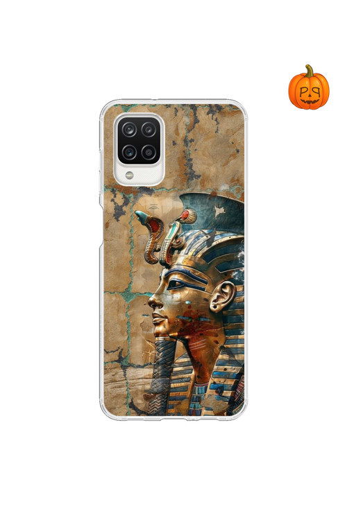 Samsung Galaxy A12 Uyumlu Şeffaf Kılıf Antik Mısır 6 Tasarımlı