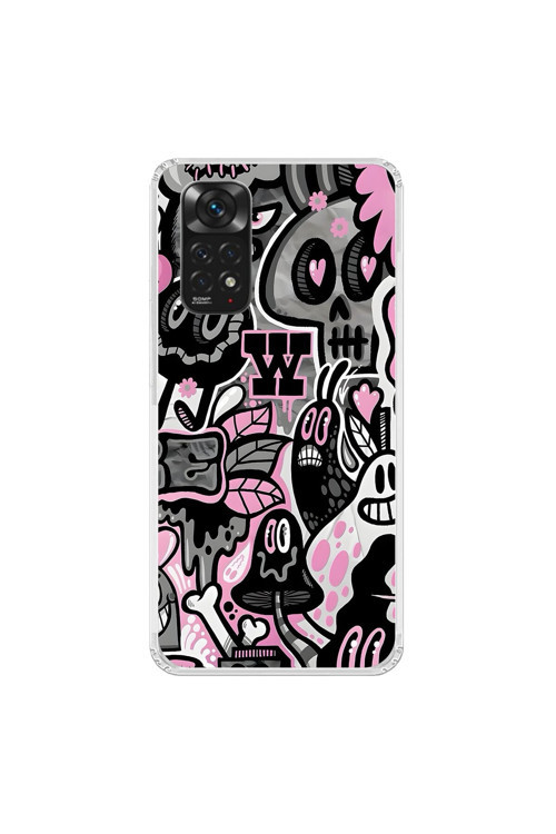 Xiaomi Redmi Note 11 Uyumlu Şeffaf Kılıf Graffiti 10 Tasarımlı