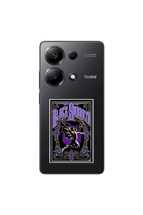 Xiaomi Redmi Note 13 Pro Uyumlu Şeffaf Kılıf Black Sabbath Tasarımlı
