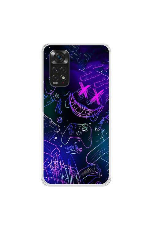 Xiaomi Redmi Note 11 Uyumlu Şeffaf Kılıf Graffiti 4 Tasarımlı