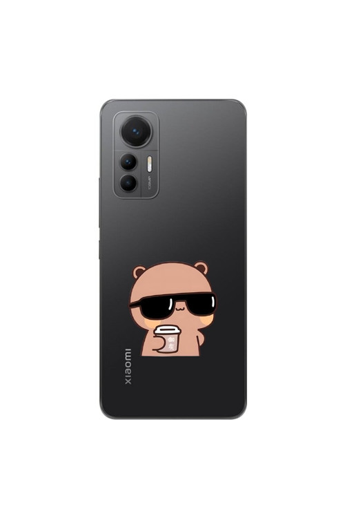 Xiaomi Mi 12 Lite Uyumlu Şeffaf Kılıf Couple Ayıcık 1 Tasarımlı