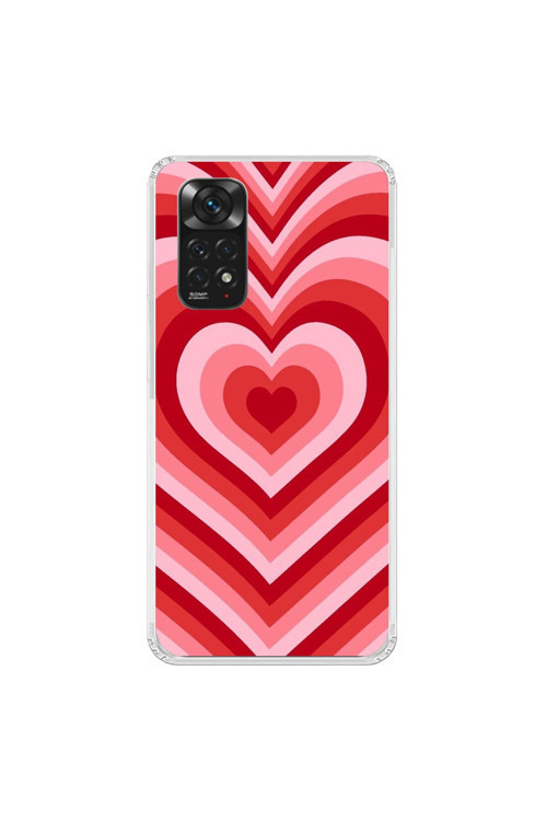 Xiaomi Redmi Note 11 Uyumlu Şeffaf Kılıf Kalp 3 Tasarımlı