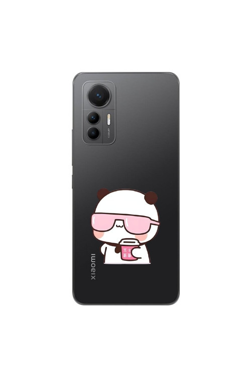 Xiaomi Mi 12 Lite Uyumlu Şeffaf Kılıf Couple Ayıcık 2 Tasarımlı