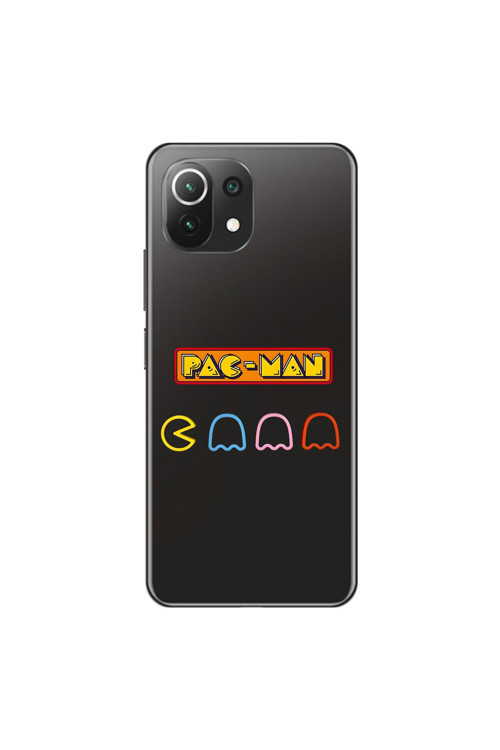 Xiaomi Mi 11 Lite Uyumlu Şeffaf Kılıf 1 Pac-Man Tasarımlı