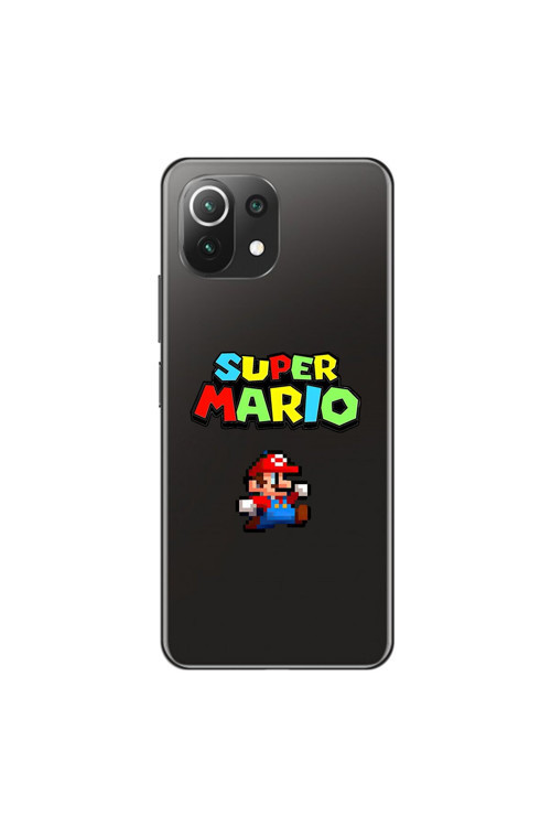Xiaomi Mi 11 Lite Uyumlu Şeffaf Kılıf 2 Mario Tasarımlı