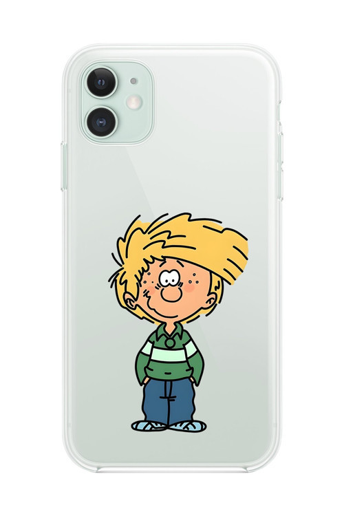 İphone 11 Uyumlu Şeffaf Kılıf Cartoon Cedric 2 Tasarımlı