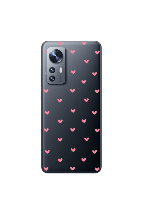 Xiaomi Mi 12 Uyumlu Şeffaf Kılıf Şeffaf Kalp 1 Tasarımlı