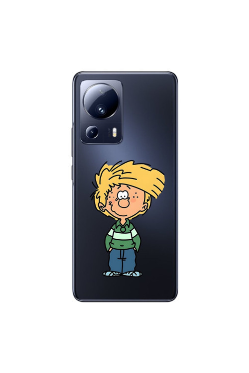 Xiaomi Mi 13 Lite Uyumlu Şeffaf Kılıf Cartoon 2 Tasarımlı