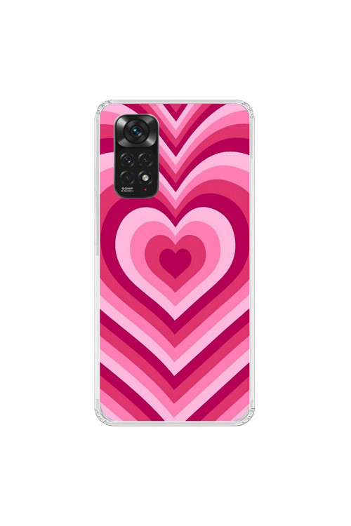 Xiaomi Redmi Note 11 Uyumlu Şeffaf Kılıf Kalp 1 Tasarımlı