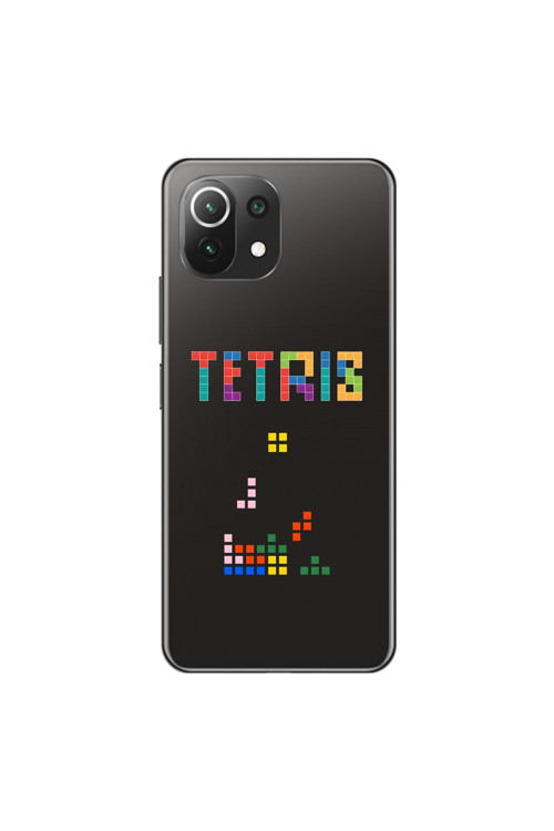 Xiaomi Mi 11 Lite Uyumlu Şeffaf Kılıf 3 Tetris Tasarımlı