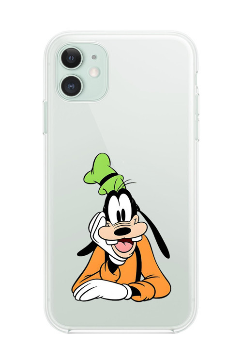İphone 11 Uyumlu Şeffaf Kılıf Cartoon Goofy 5 Tasarımlı