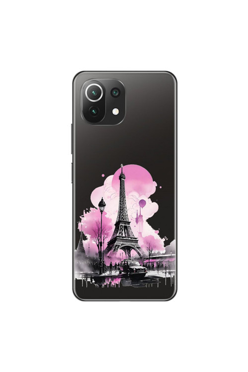 Xiaomi Mi 11 Lite Uyumlu Şeffaf Kılıf Paris 1 Tasarımlı