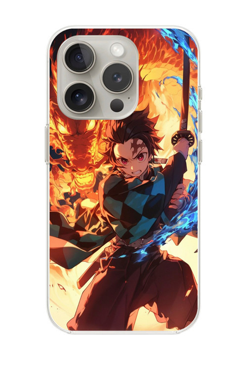 İphone 11 Pro Max Uyumlu Şeffaf Kılıf Demon Slayer Tasarımlı 1