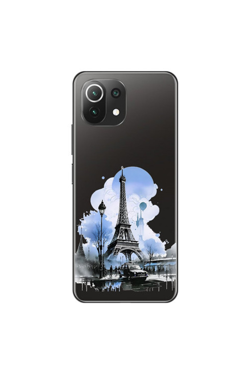 Xiaomi Mi 11 Lite Uyumlu Şeffaf Kılıf Paris 2 Tasarımlı