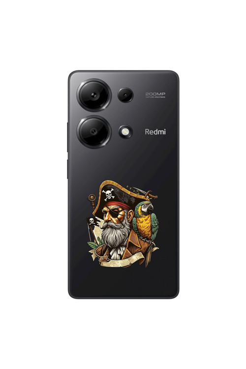 Xiaomi Redmi Note 13 Pro Uyumlu Şeffaf Kılıf Pirate 3 Tasarımlı
