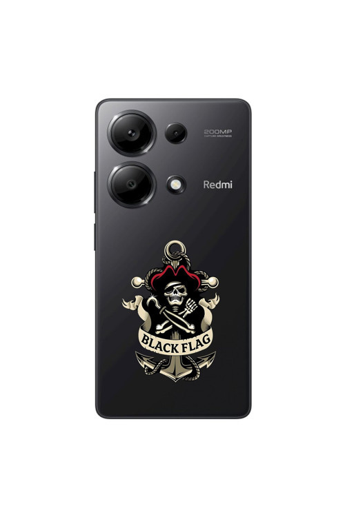 Xiaomi Redmi Note 13 Pro Uyumlu Şeffaf Kılıf Pirate 4 Tasarımlı
