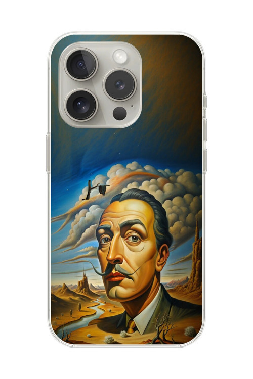 İphone 12 Pro Max Uyumlu Şeffaf Kılıf Salvador Dali Tasarımlı