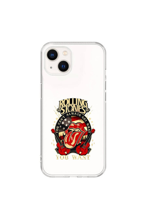 İphone 15 Plus Uyumlu Şeffaf Kılıf Rolling Stones Tasarımlı