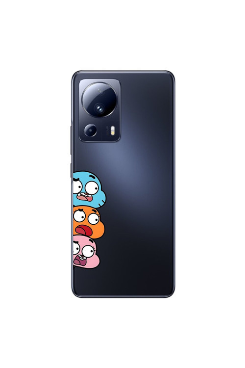 Xiaomi Mi 13 Lite Uyumlu Şeffaf Kılıf Cartoon 6 Tasarımlı