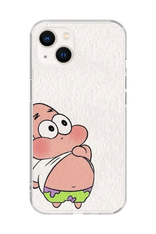 İphone 14 Plus Uyumlu Şeffaf Kılıf Patrick Mini Tasarımlı