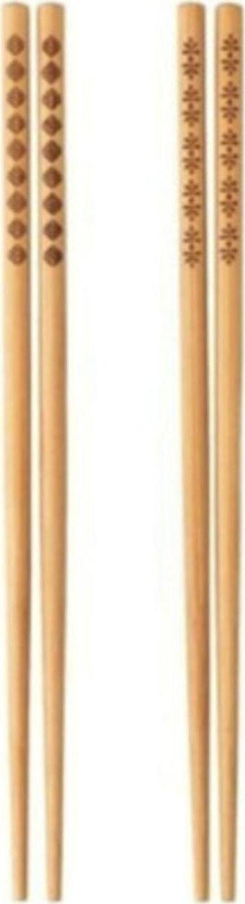 Bambu Yıkanabilir Japon Çin Yemek Çubuğu 2 Çift