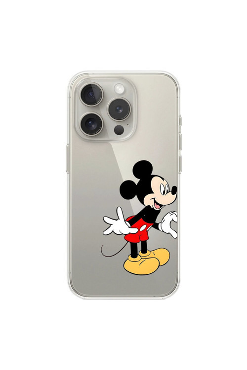 İphone 14 Pro Max Uyumlu Şeffaf Kılıf Couple Mickey 1 Tasarımlı