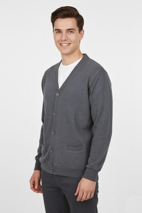 Erkek Spor Selanik Düğmeli Hırka Regular Kalıp BGL-ST04873