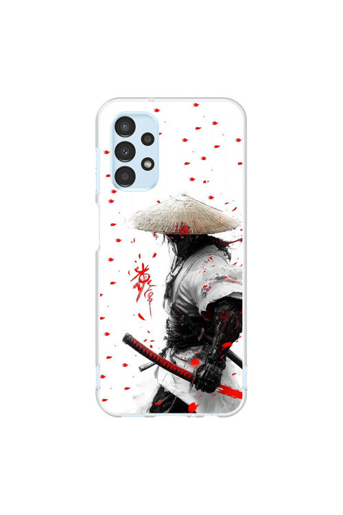 Samsung Galaxy A13 Uyumlu Şeffaf Kılıf Samurai 1 Tasarımlı