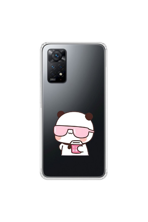 Xiaomi Redmi Note 11 Pro Uyumlu Şeffaf Kılıf Couple Ayıcık 2 Tasarımlı