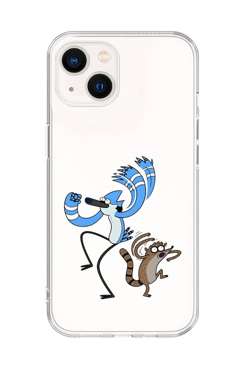 İphone 14 Plus Uyumlu Şeffaf Kılıf Cartoon Sürekli Dizi 13 Tasarımlı