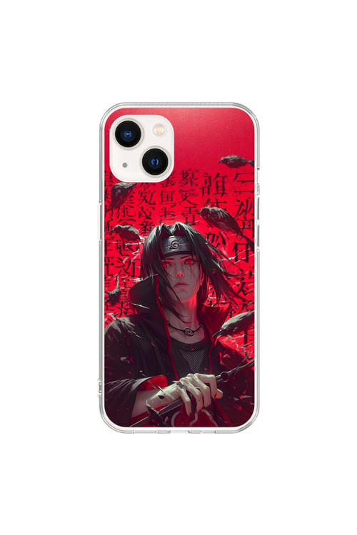 İphone 15 Plus Uyumlu Şeffaf Kılıf Naruto Itachi Tasarımlı