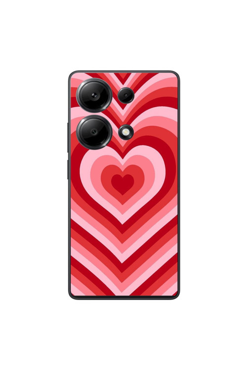Xiaomi Redmi Note 13 Pro Uyumlu Şeffaf Kılıf Kalp 3 Tasarımlı